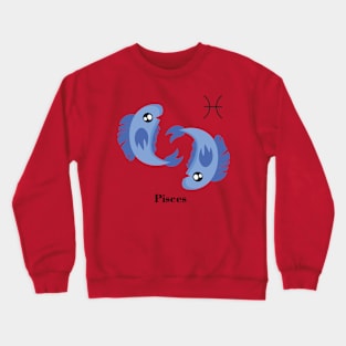 Pisces Zodiac Sign Cute Crewneck Sweatshirt